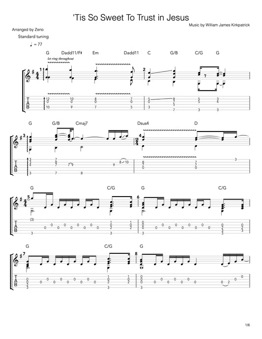 Tis So Sweet To Trust In Jesus