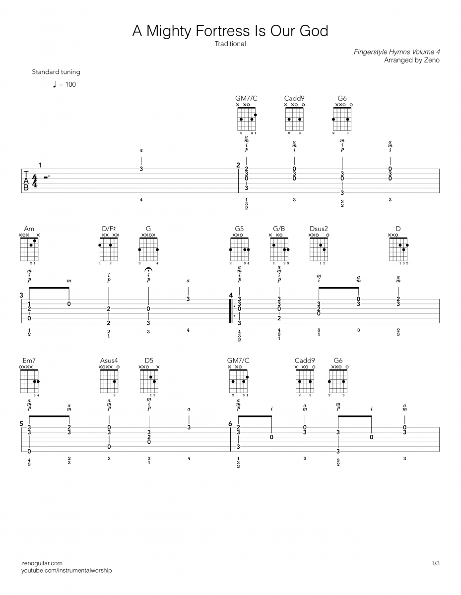 old hymn guitar tabs