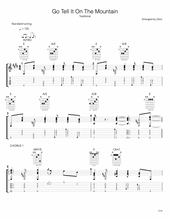 Load image into Gallery viewer, go tell it on the mountain guitar tab and sheet music
